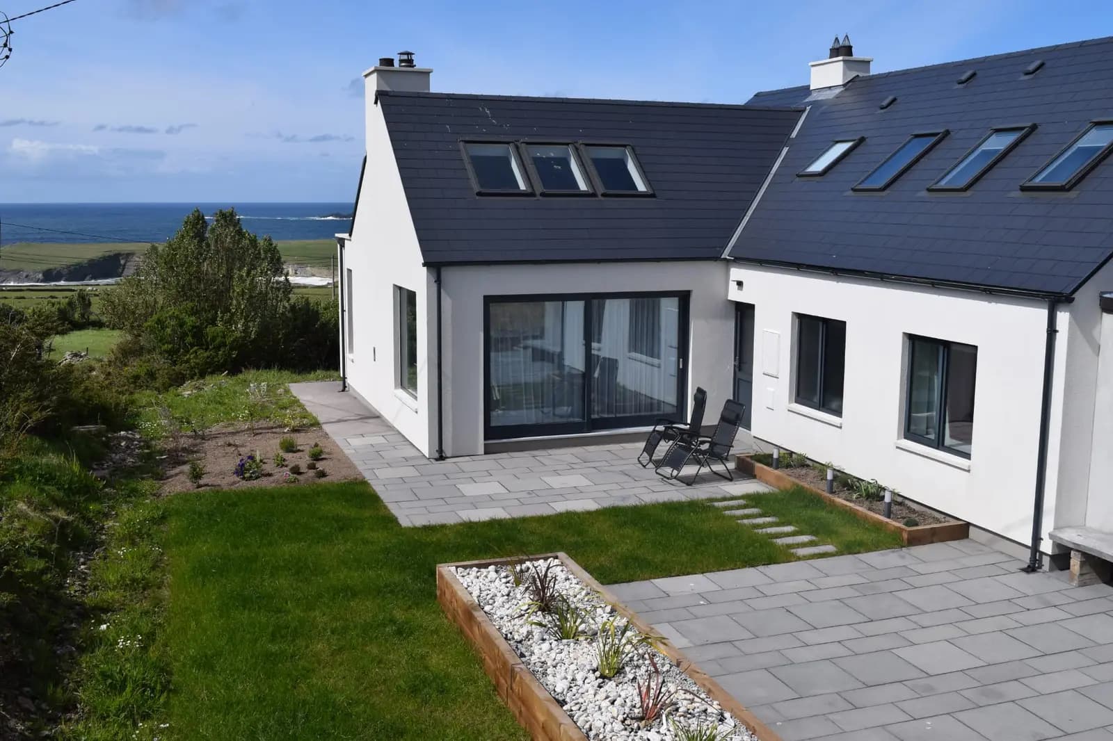 Front of a completed house